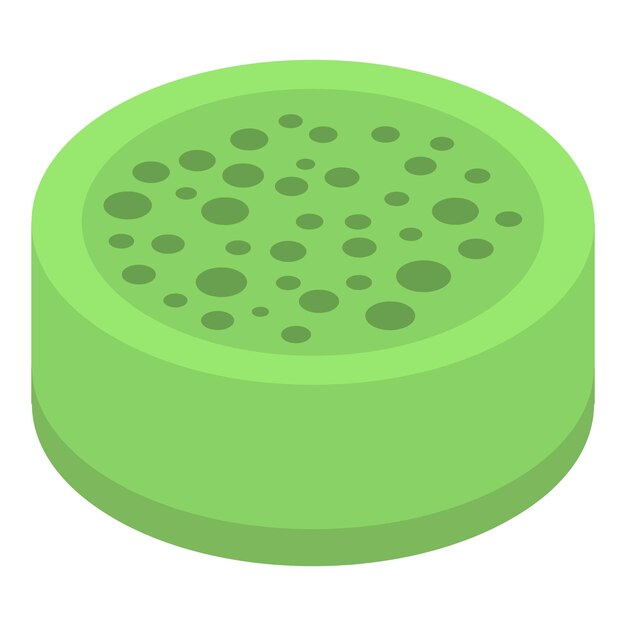 Vector icono de postre ramadán verde isométrico de icono de vector de postre ramadán verde para diseño web aislado sobre fondo blanco