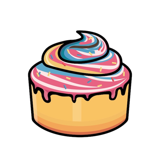 icono de postre vectorial de la torta