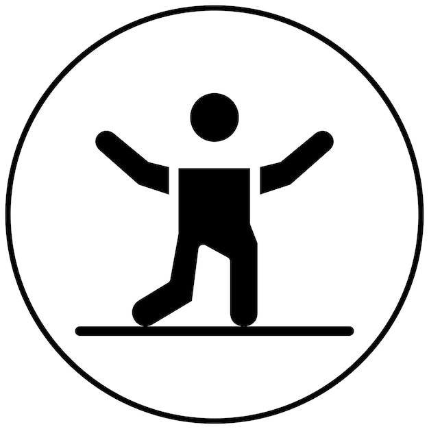 El icono de la postura correcta del guerrero