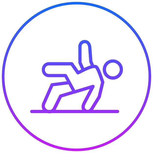 Icono de la postura de la media luna