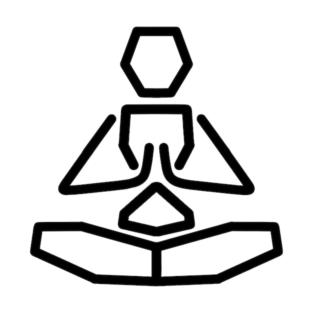 Vector el icono de la postura de yoga