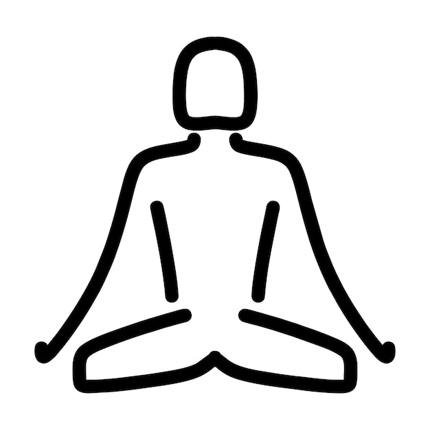 Vector el icono de la postura de yoga