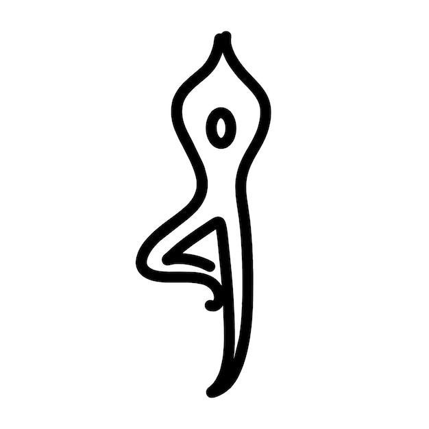 Vector el icono de la postura de yoga