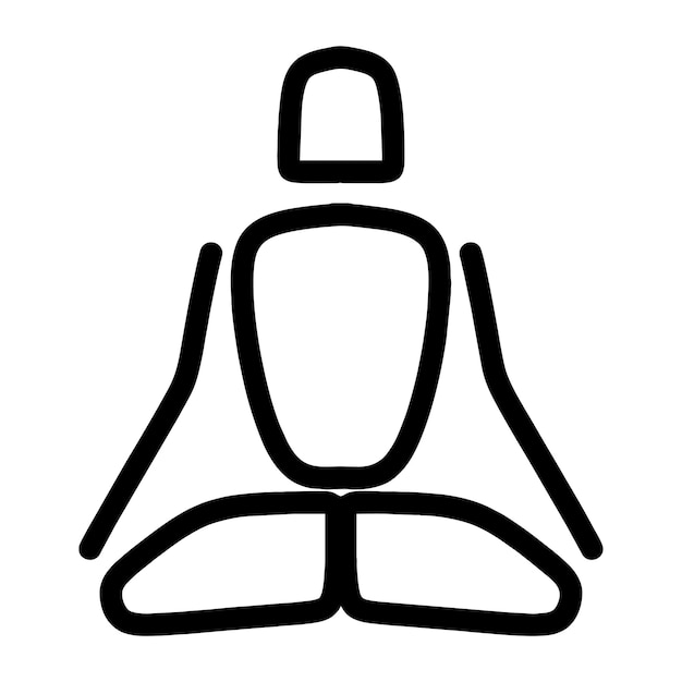 El icono de la postura de yoga