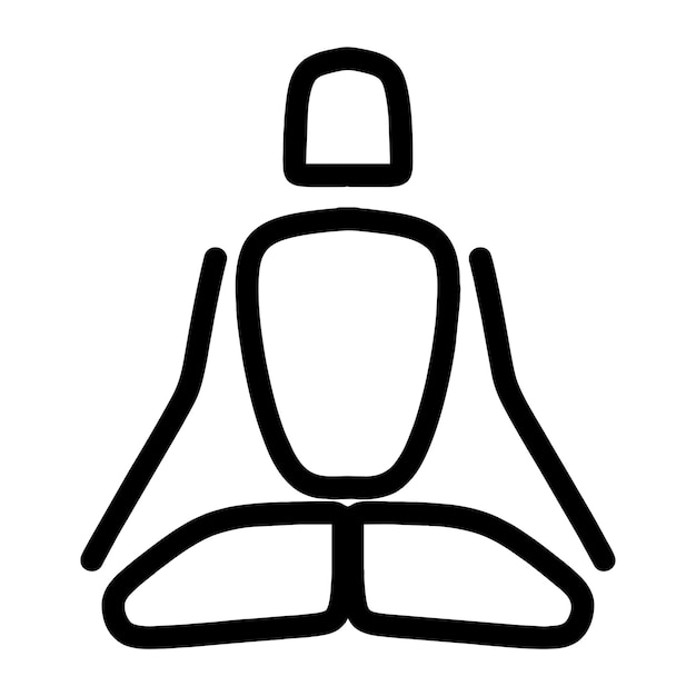 Vector el icono de la postura de yoga