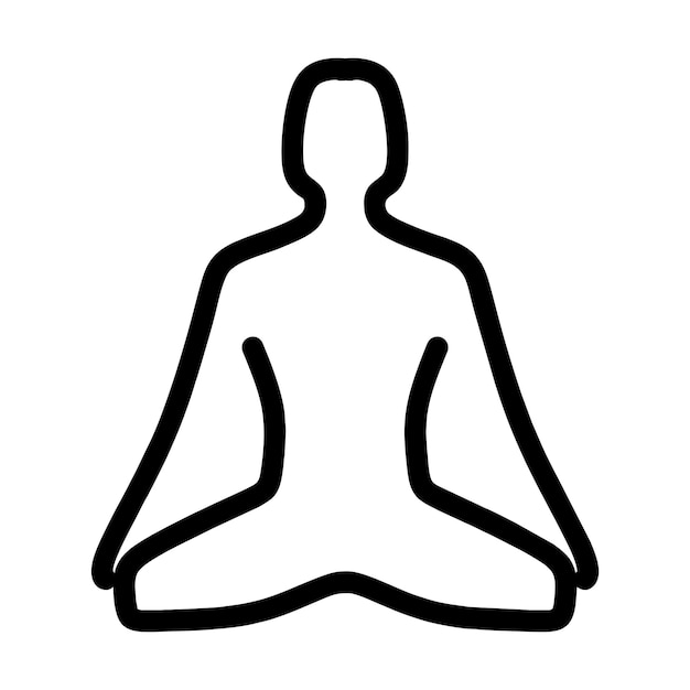 Vector el icono de la postura de yoga