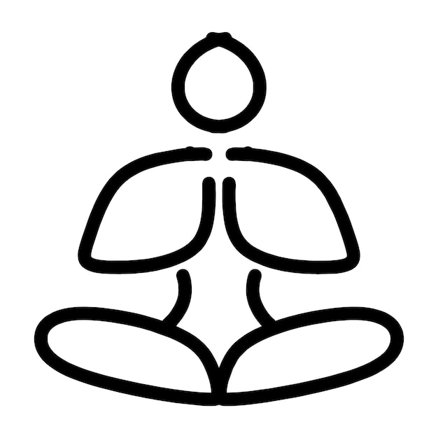 Vector el icono de la postura de yoga