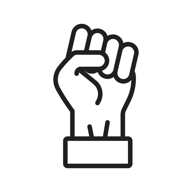 El icono de potencia de la voluntad es un contorno delgado simple