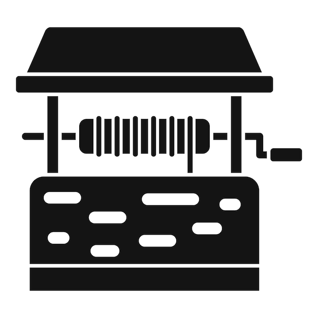 Icono de pozo de agua tradicional Ilustración simple del icono de vector de pozo de agua tradicional para diseño web aislado sobre fondo blanco