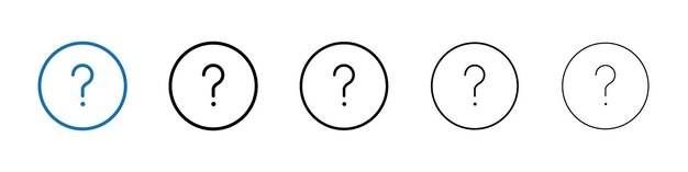 Icono de pregunta Logotipo vectorial de esquema para el usuario web