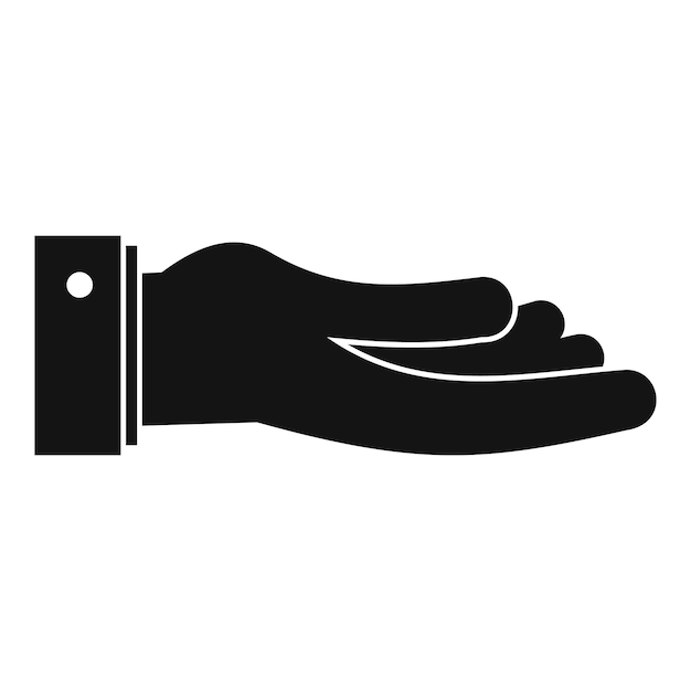 Icono de pregunta de mano Ilustración simple del icono de vector de pregunta de mano para web