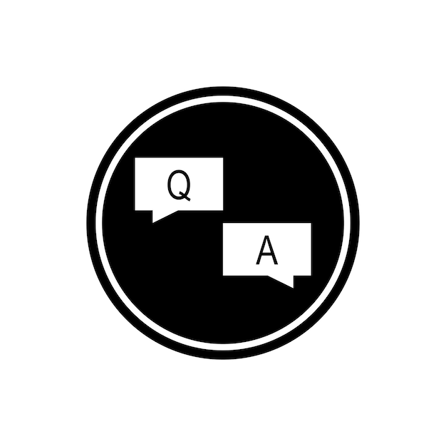 icono de pregunta y respuesta plantilla vectorial ilustración diseño de logotipo