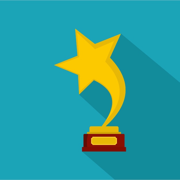 Icono de premio estrella Ilustración plana del icono de vector de premio estrella para cualquier diseño web