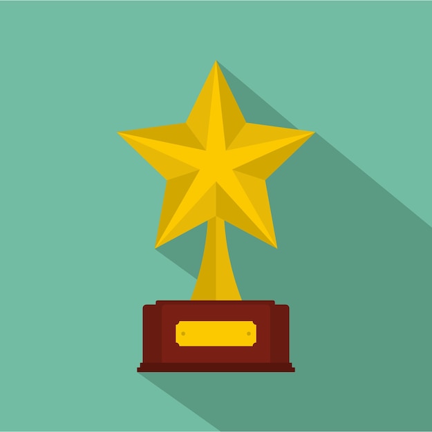 Icono de premio estrella Ilustración plana del icono de vector de premio estrella para cualquier diseño web