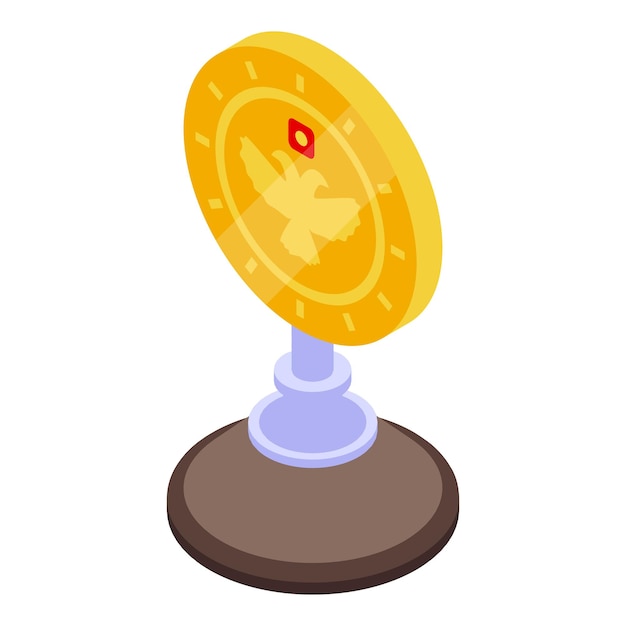 Icono de premio ganador Isométrico del icono de vector de premio ganador para diseño web aislado sobre fondo blanco