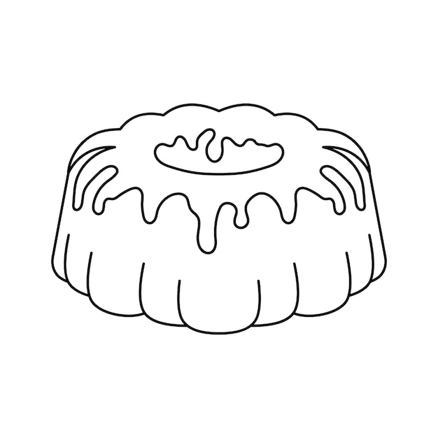 El icono premium del diseño vectorial del delicioso pastel de bundt