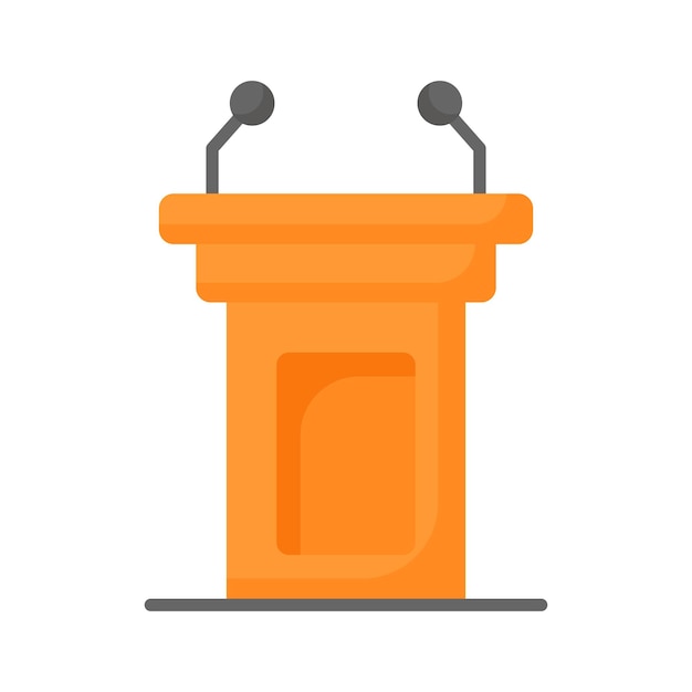 Icono premium del diseño vectorial de estilo plano del púlpito