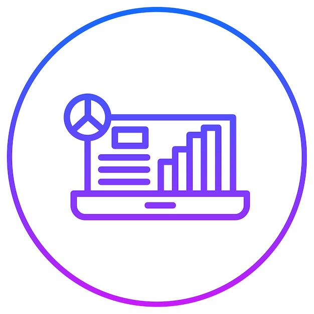 Icono de presentación de la computadora portátil