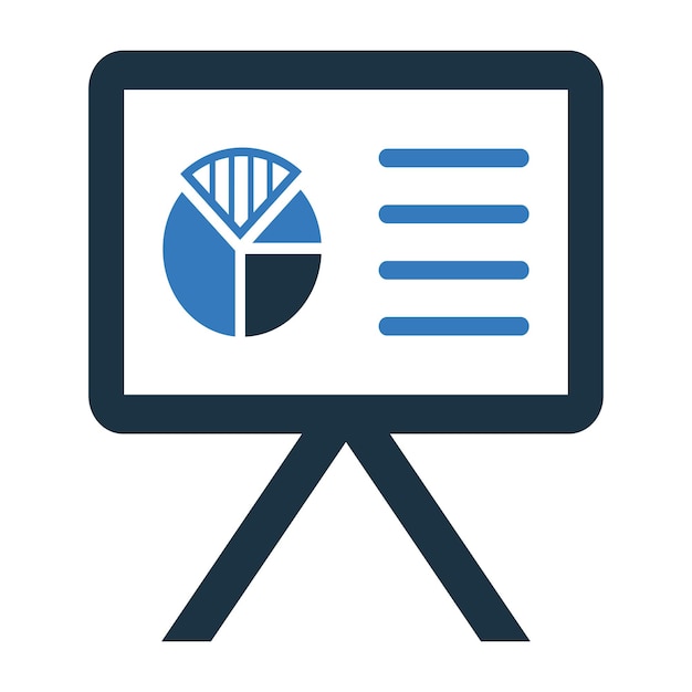 Icono de presentación de negocios Diseño vectorial editable sencillo aislado sobre un fondo blanco