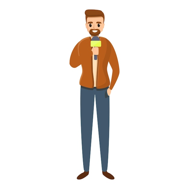 Icono de presentador de televisión Icono vectorial de presentador De televisión para el diseño web aislado en fondo blanco
