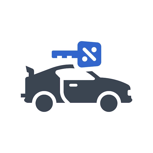 El icono del préstamo de automóvil