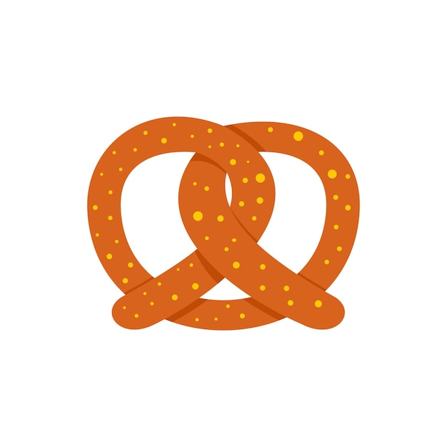 Ícono de pretzel Ilustración plana del ícono vectorial de pretzel para el diseño web