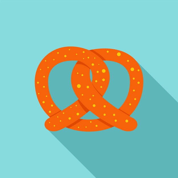 Ícono de pretzel Ilustración plana del ícono vectorial de pretzel para el diseño web