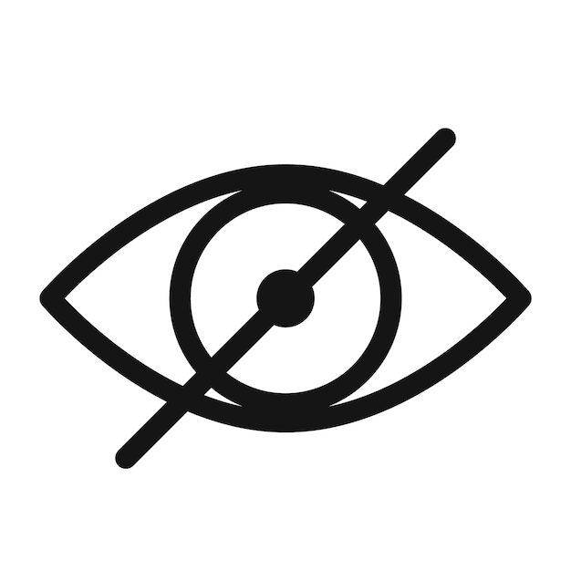 Icono de la privacidad del ojo perfecto para la seguridad y el control de visibilidad