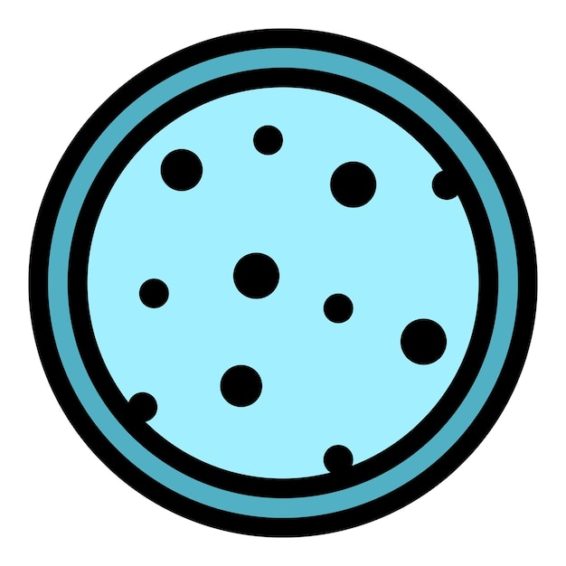 Icono del problema de la piel Contorno del problema de La piel Vector del icono El color es plano y aislado