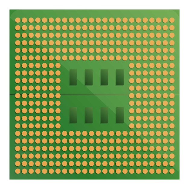 Icono de procesador gpu Caricatura de icono de vector de procesador gpu para diseño web aislado sobre fondo blanco