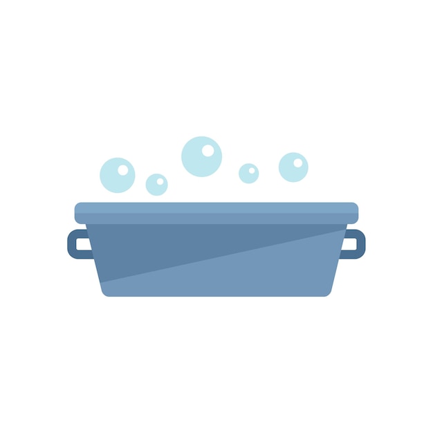 Icono de proceso de baño de pies vector plano Masaje de pies Cuidado del cuerpo femenino aislado