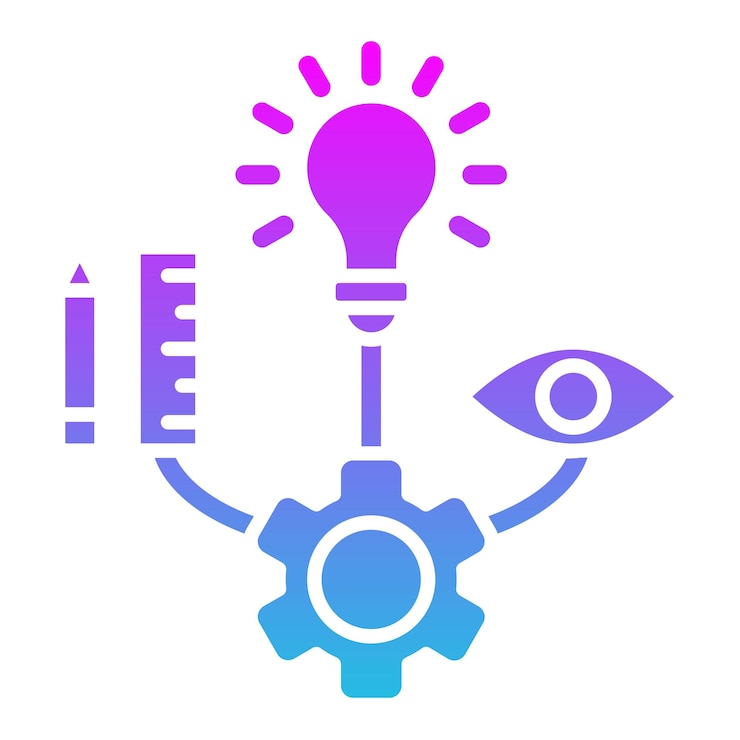 Vector icono del proceso de diseño