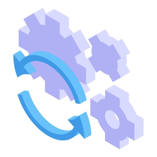 Icono de proceso de marketing Isométrico del icono de vector de proceso de marketing para diseño web aislado sobre fondo blanco