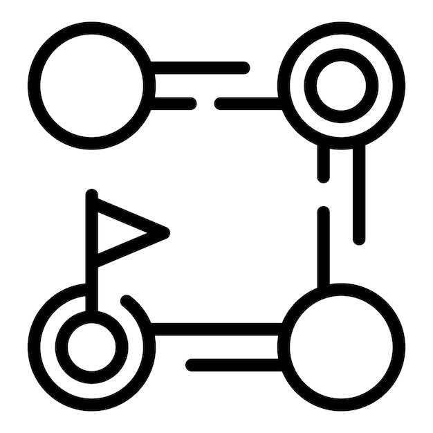 Icono de proceso de pedido Contorno Icono de vector de proceso de pedido para diseño web aislado sobre fondo blanco