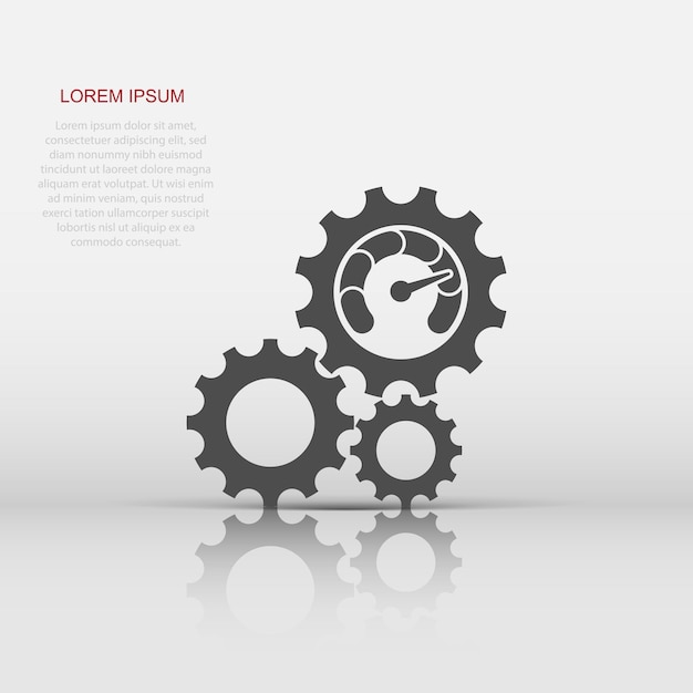 Icono de productividad en estilo plano Ilustración vectorial de la estrategia de procesos en un fondo aislado