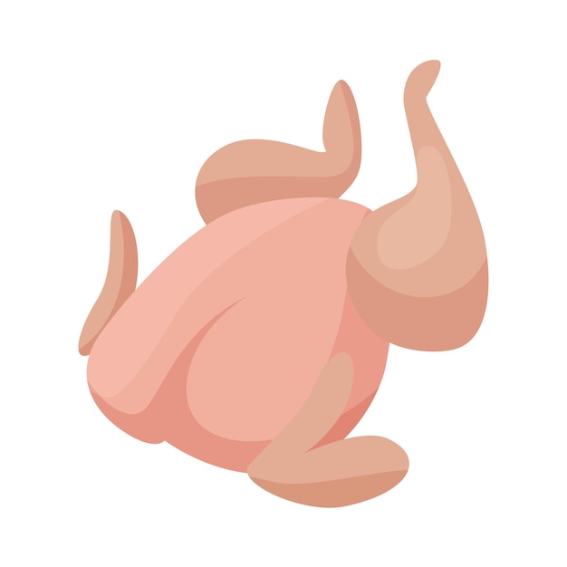 Ícono de producto de carnicero de carne de pollo vectorial