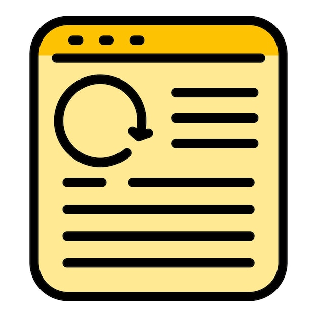 Icono de producto de devolución en línea Contorno Icono de vector de producto de devolución en línea para diseño web aislado en color de fondo blanco plano