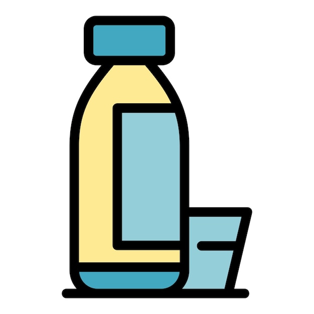 El icono del productor de jugo fresco El contorno del icono vectorial del productor de Jugo fresco El color es plano y aislado