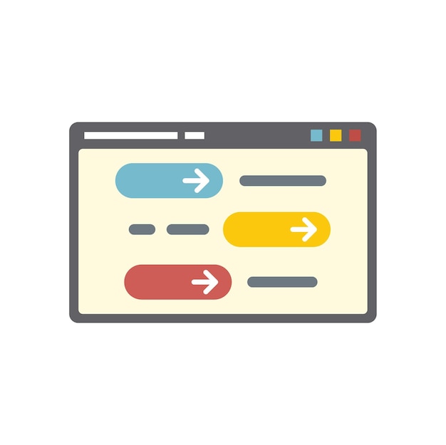 Icono de programación infantil vector plano Computadora aula Código escolar tecnología aislada