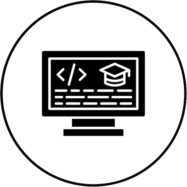 Vector icono de programación en la web