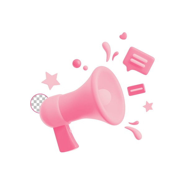Icono de promoción de altavoz 3d Botón 3d de ilustración de renderizado premium
