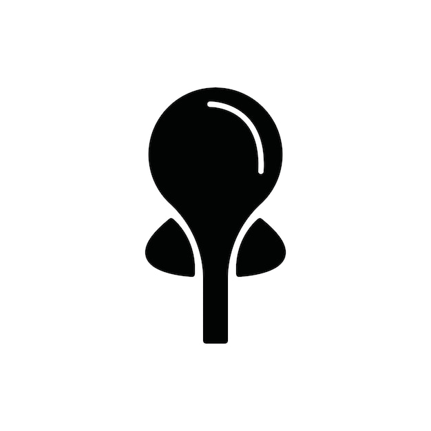 Ícono de próstata Ilustración de línea delgada plana vectorial