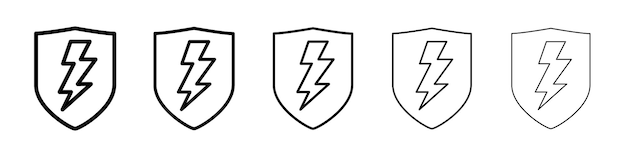 Ícono de protección contra el trueno Signo del logotipo vectorial