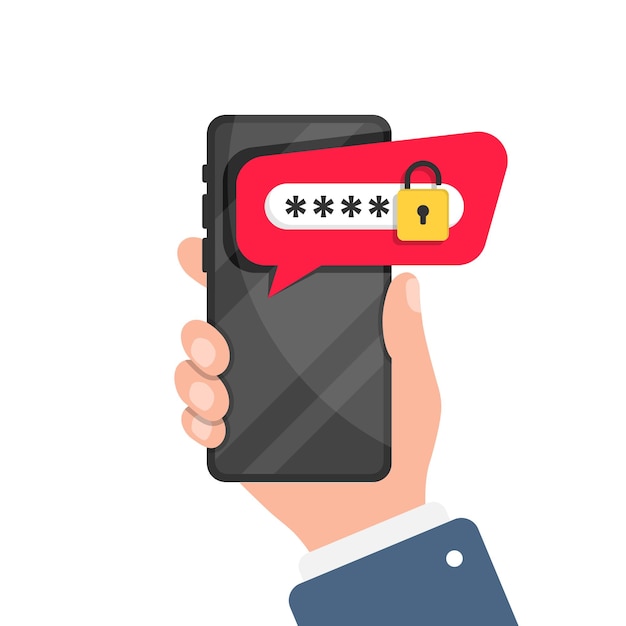 Icono de protección de contraseña en estilo plano Ilustración de vector de autenticación sobre fondo aislado Concepto de negocio de signo de verificación de inicio de sesión