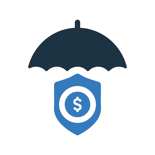 Icono de protección de dinero Diseño vectorial editable simple aislado en un fondo blanco