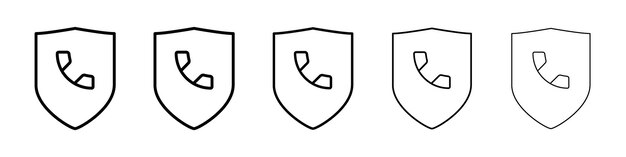 Ícono de protección de llamadas Signo del logotipo del vector