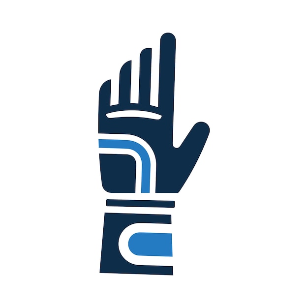 Icono de protección de las manos Vector de color sencillo