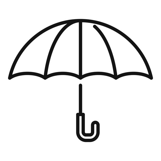 Icono de protección de paraguas vector de contorno Servicio de agente Centro de llamadas