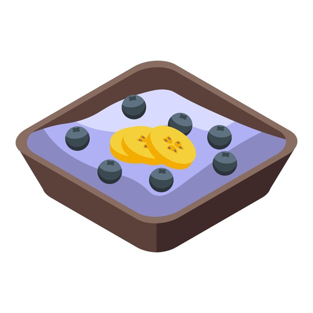Icono de proteína de baya de salsa Isométrico de icono de vector de proteína de baya de salsa para diseño web aislado sobre fondo blanco