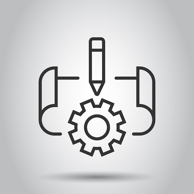 Icono de prototipo en estilo plano Ilustración de vector de inicio sobre fondo blanco aislado Concepto de negocio de desarrollo de modelo